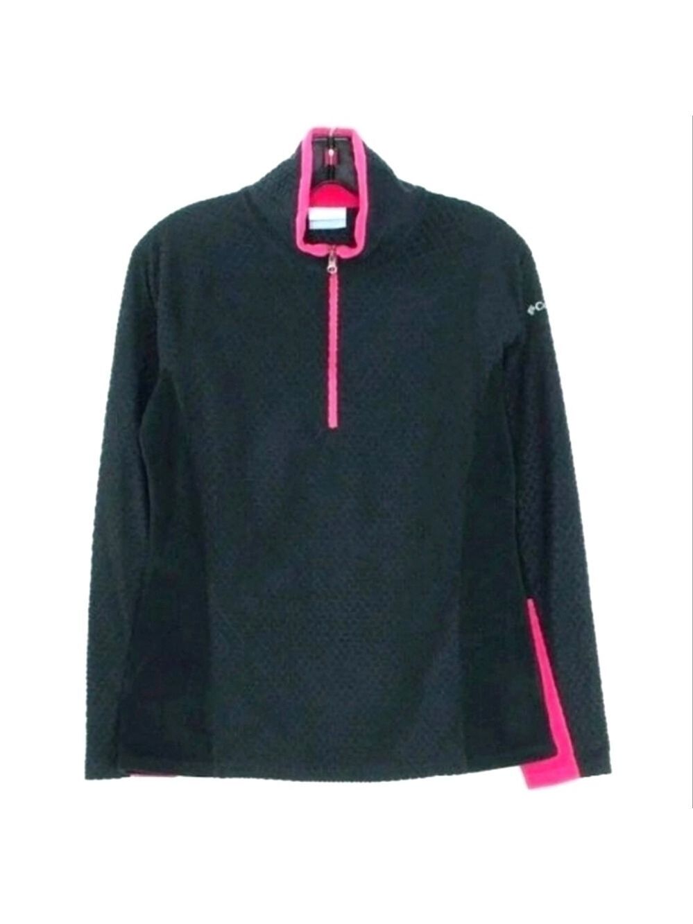 Columbia Fall Transition Casual Jacket Half Zip Utility Pullover Black Medium